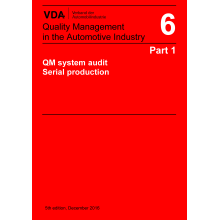 VDA  6 Part 1  Quality Management  system audit  Serial production  5th edition, December 2016